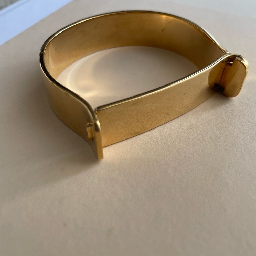 Miansai Gold Clip Cuff Bracelet in Gold Vermeil